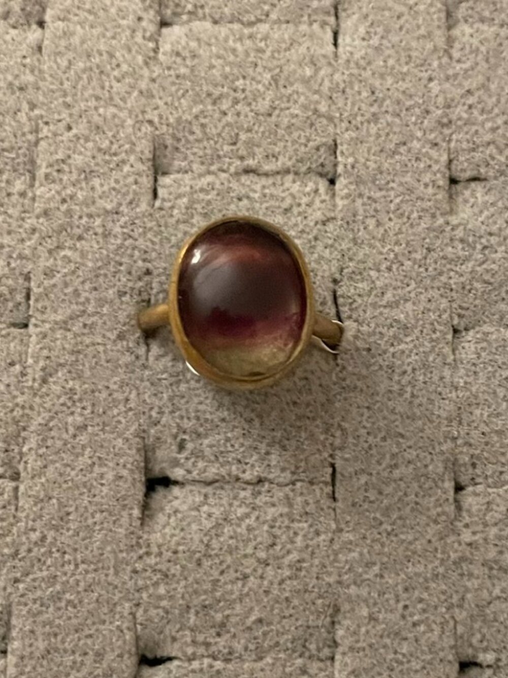 NEW Vintage Ring Brass Amethyst 5 Retro Inspired Hippie Boho Anthropologie $58